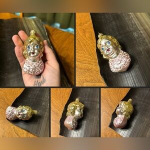 Vintage Art Deco Girl Ornament Flapper Child Ornament Blonde Cherub Ornament